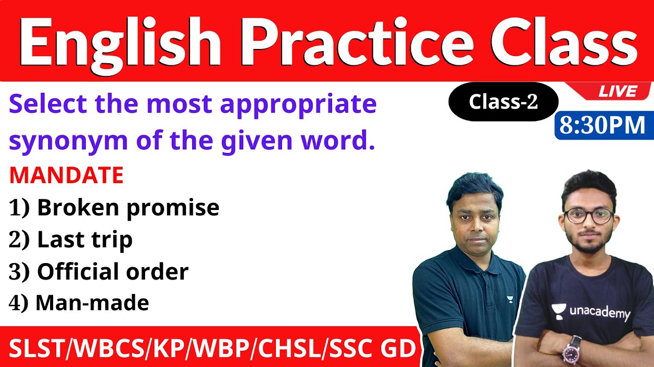 English Class 2022 WBP KP & WBCS | MCQs Model Practice Set - 02 | TWS Academy | SLST /CHSL english