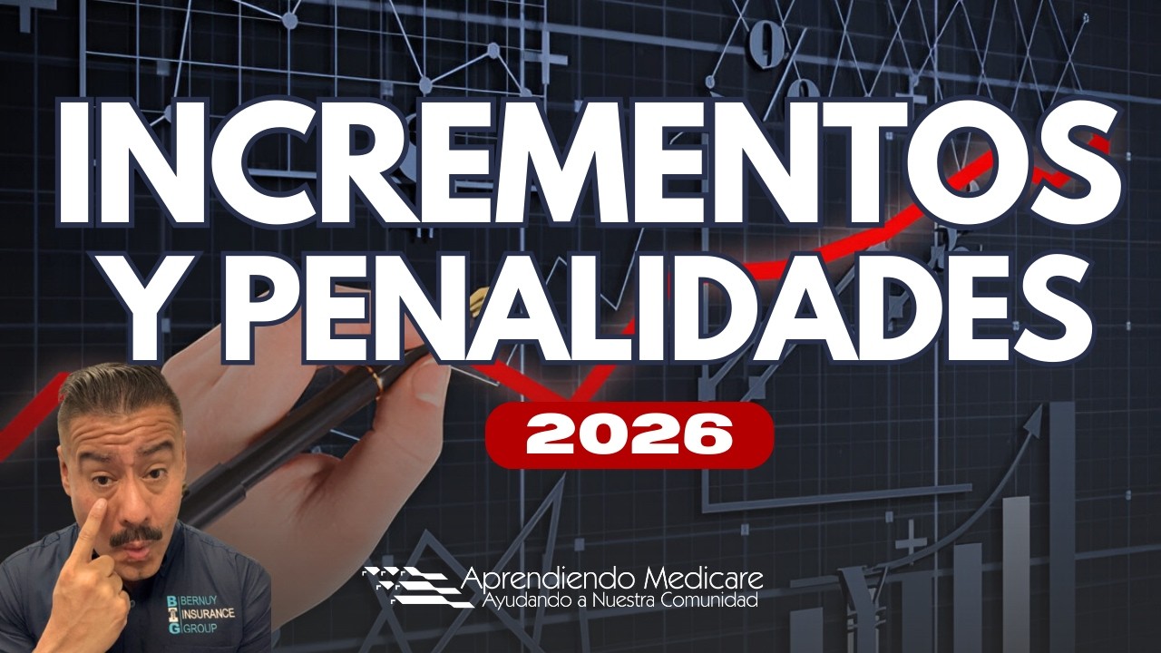 Incrementos y Penalidades de Medicare 2026🎯