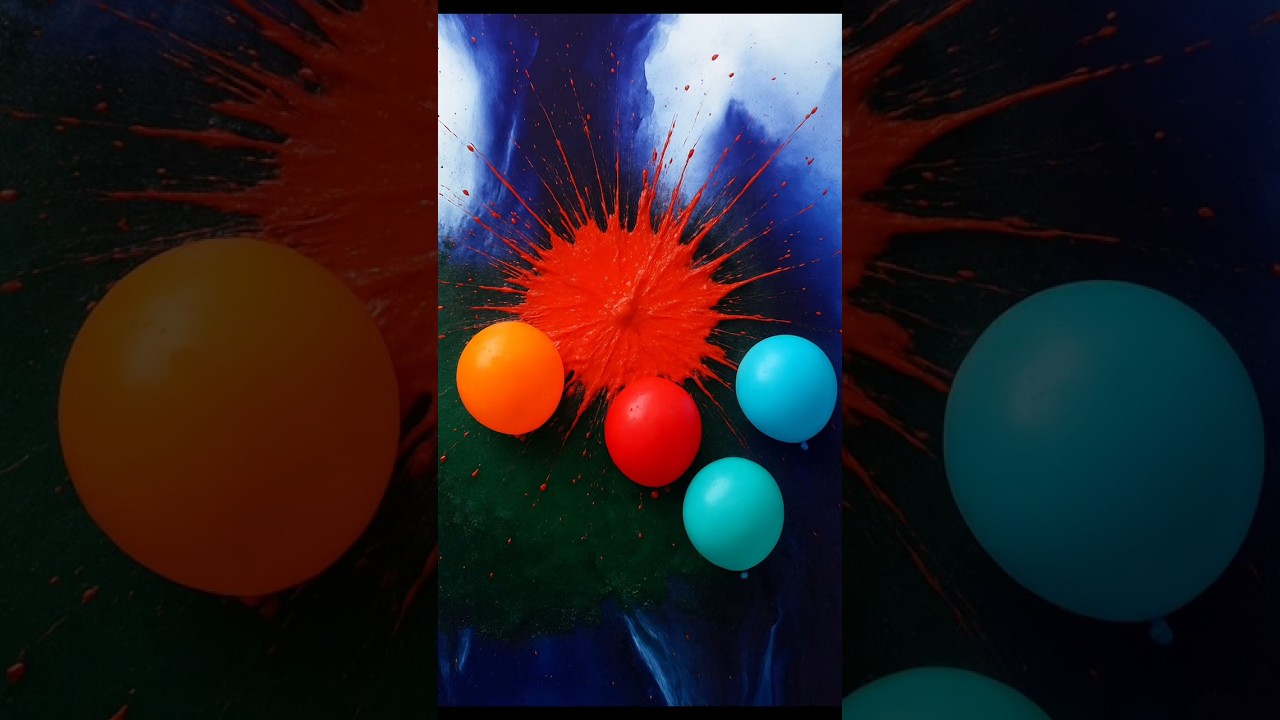 What Happens When You Pop Paint Balloons?Part 2 #colormixing #satisfying
