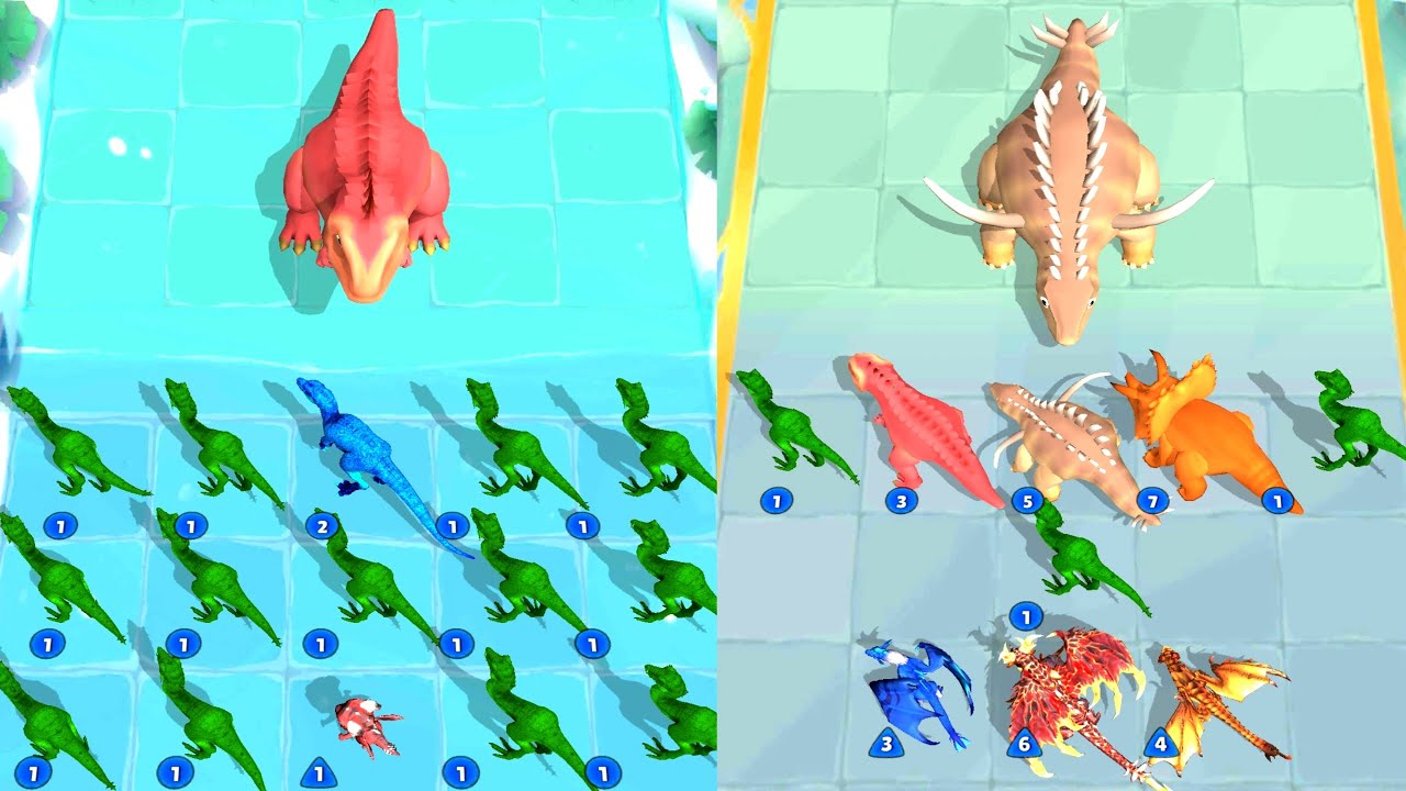 Merge Dinosaurs War - Merge Master Monster Battle, Dino Evolution 3d, Gameplay Walkthrough