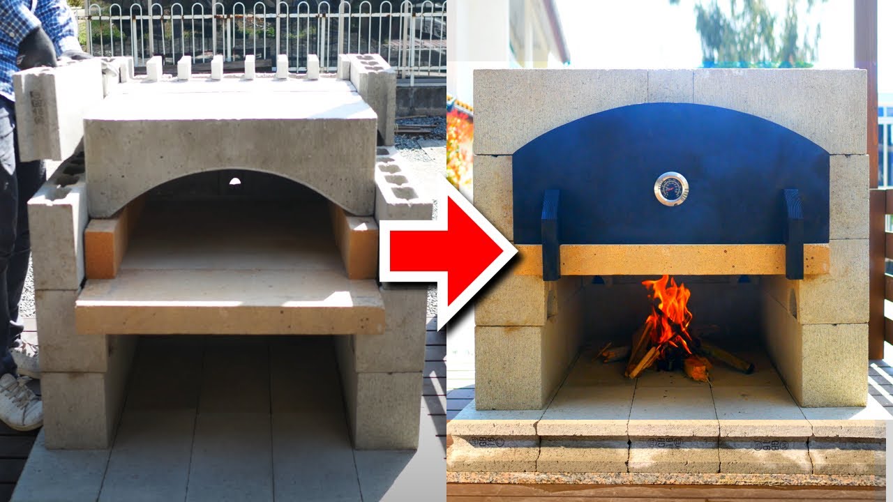 Строительство печи для пиццы 🔥🔥🔥 арочный - кирпич и цементный блок