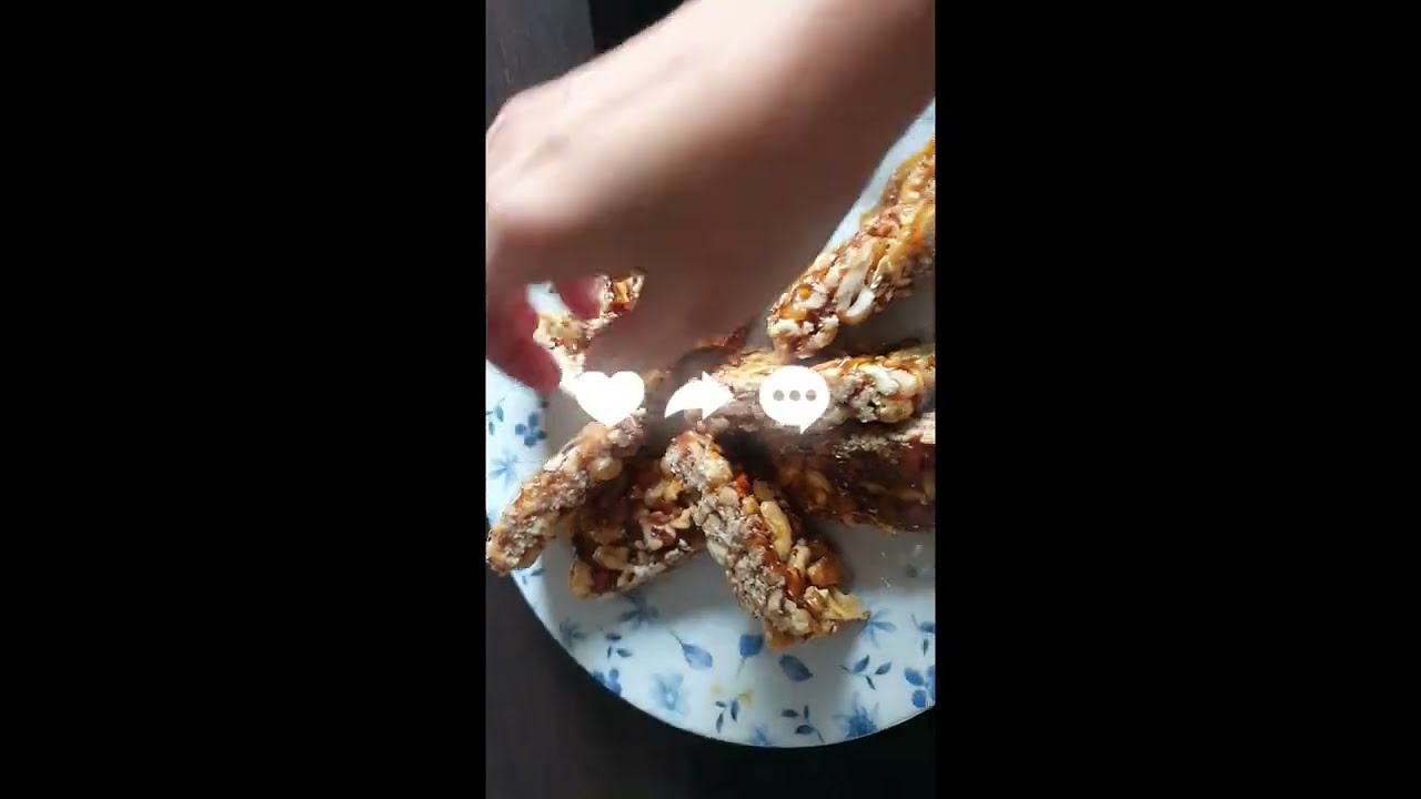 gesundes,so einfaches Walnüsse riegel mit Honig Rezept/healthy walnutsbars with honey