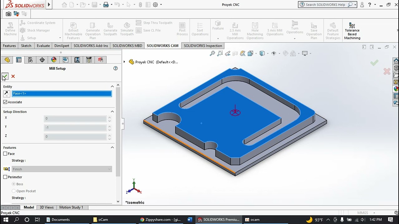Tutorial membuat kode CNC di Solidworks 2018