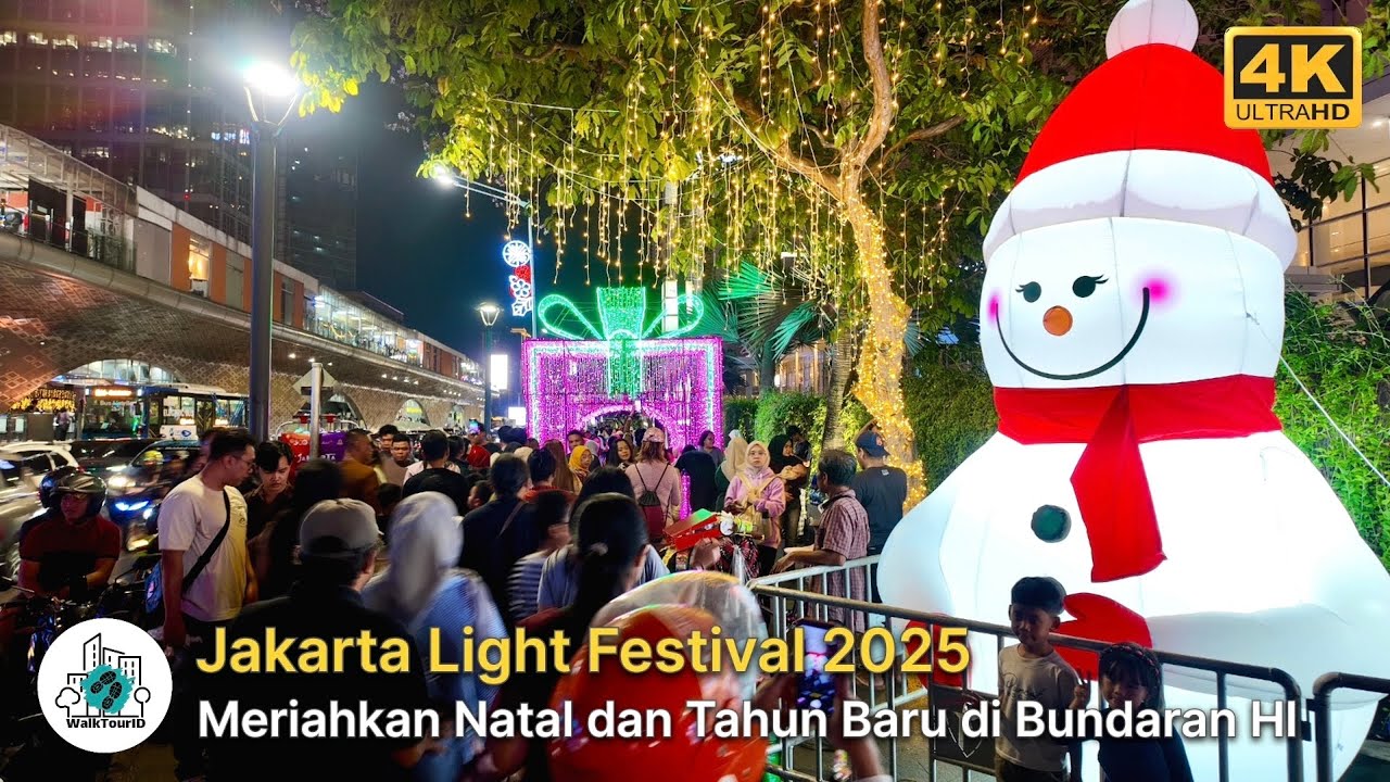 Jakarta Light Festival 2025‼️ Gemerlap Cahaya Hiasi Kawasan Bundaran HI