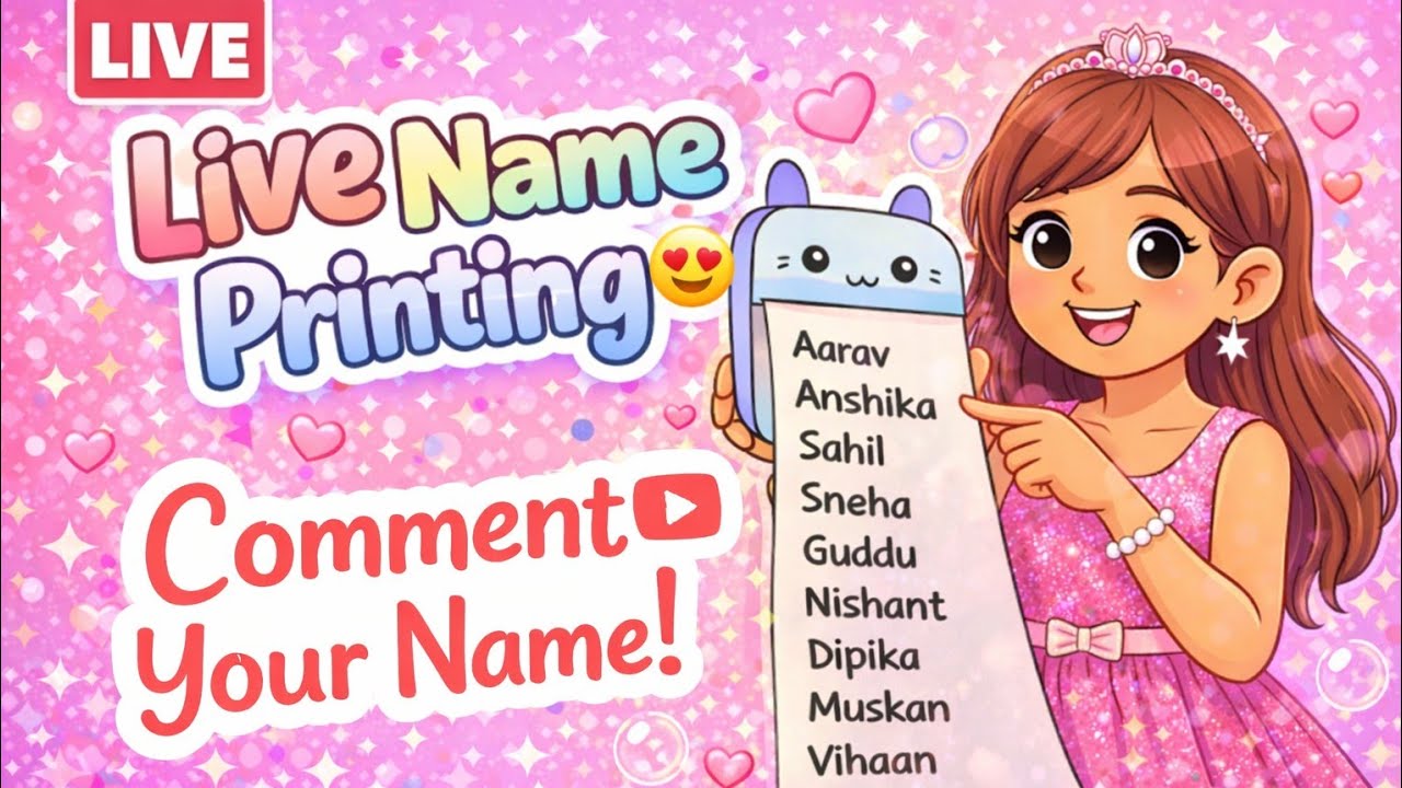 Live Name Printing ✨ Comment Your Name Fast ✨