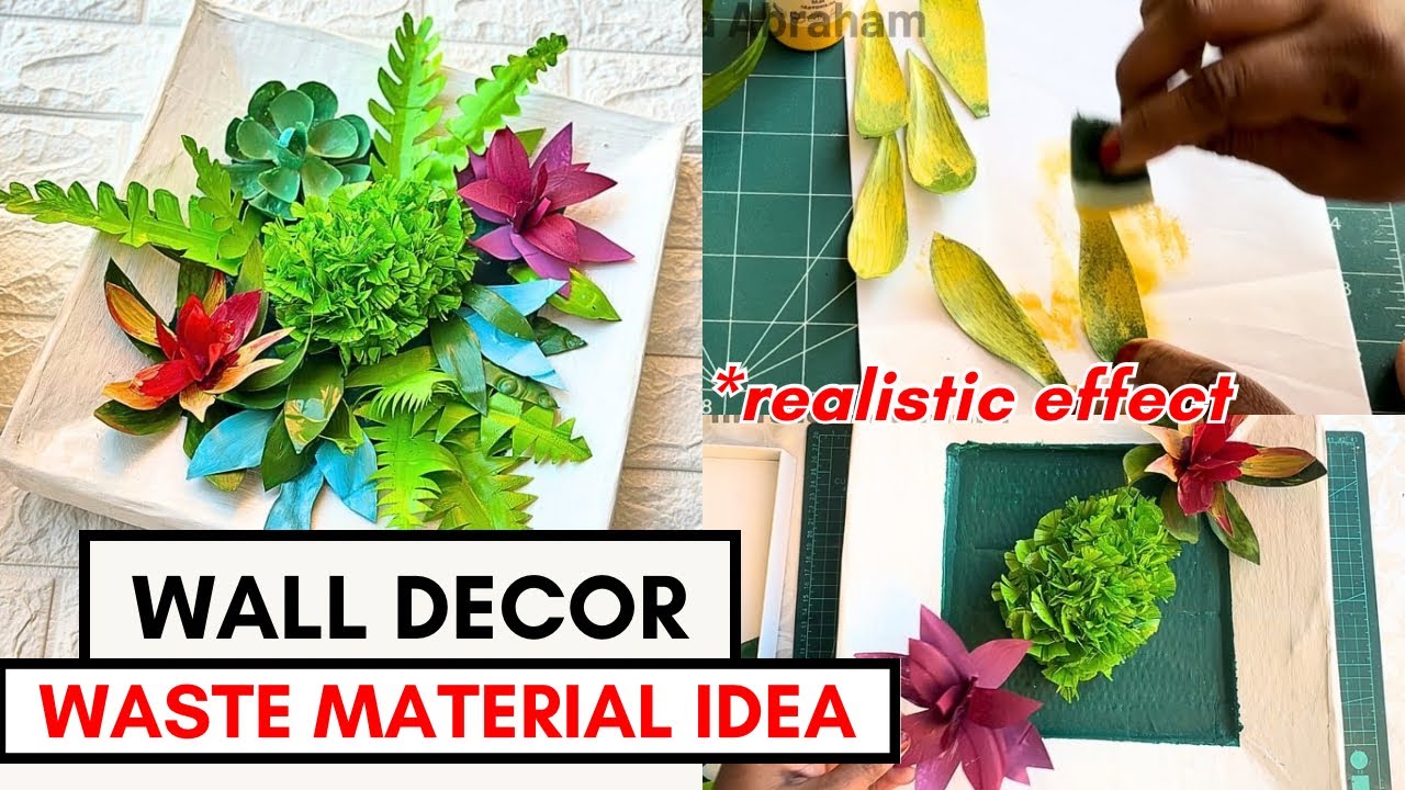 DIY Fake Plant Home Decor/DIY Wall Hanging |Craft With Waste Materials|Easy Handmade HomeDecor|reuse