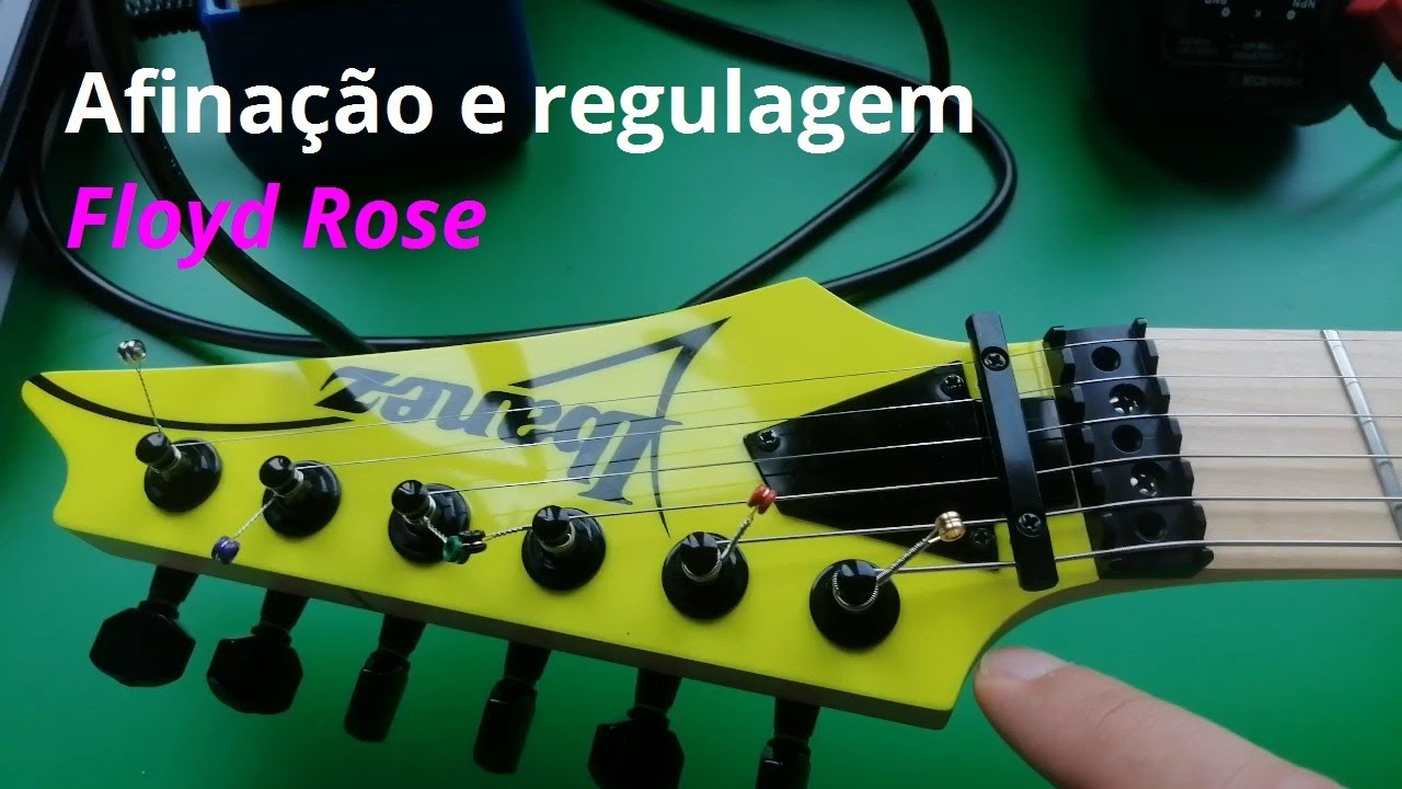 Como afinar e regular uma guitarra com micro afinação - Manutenção Ibanez RG550DY - Parte 03