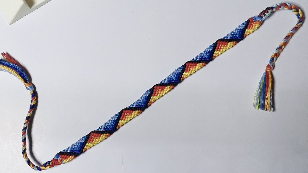 How To Make Handmade Bracelet ZigZag Pattern 9 Strings Of Sewing Threads, Bracelet Tutorials.