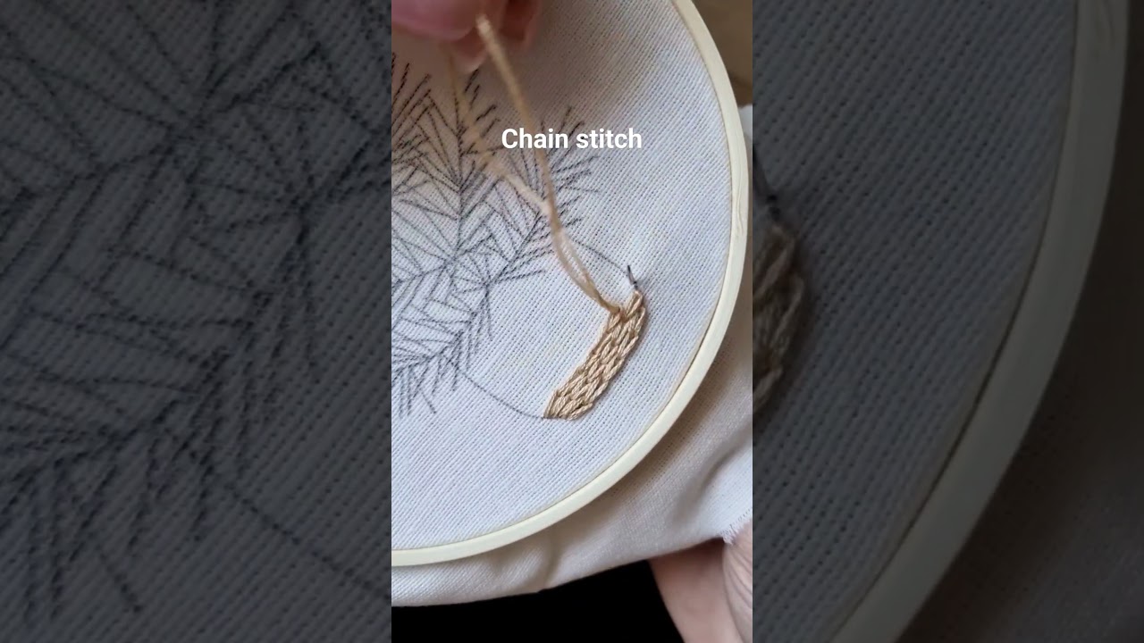 Chain stitch basket embroidery 