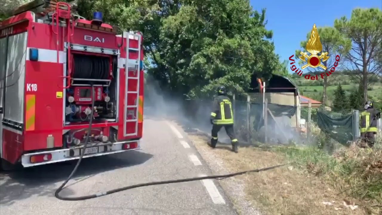 Rimini (RN) - Incendio sterpaglie