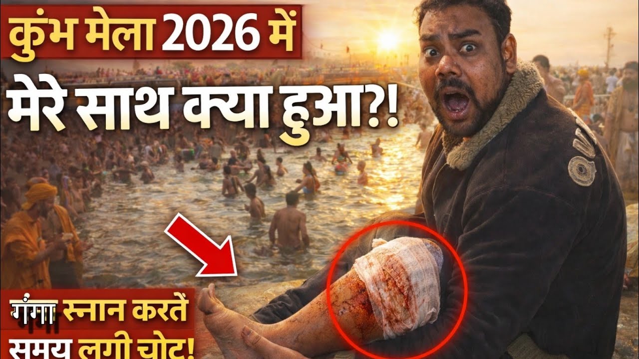 Last Day Kumbh Mela 2026 | स्नान के दौरान लगी चोट 😭 |काफ़ी भीड़ में स्नान करते हुए नदी में लगी चोट 😢