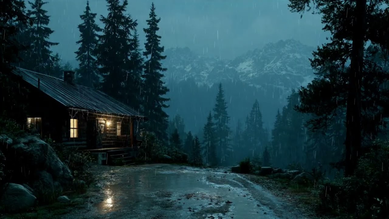 Cozy Cabin Rainstorm 10 Hours | Deep Sleep & Anxiety Relief