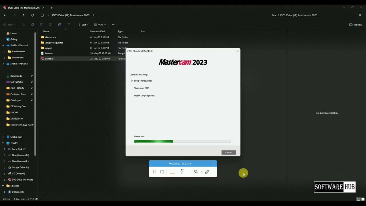 MasterCam 2023 - Full Installation Video