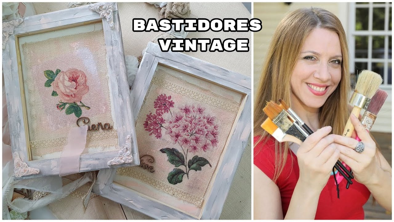 Cuadros con bastidores  románticos vintage ♥ Marina Capano
