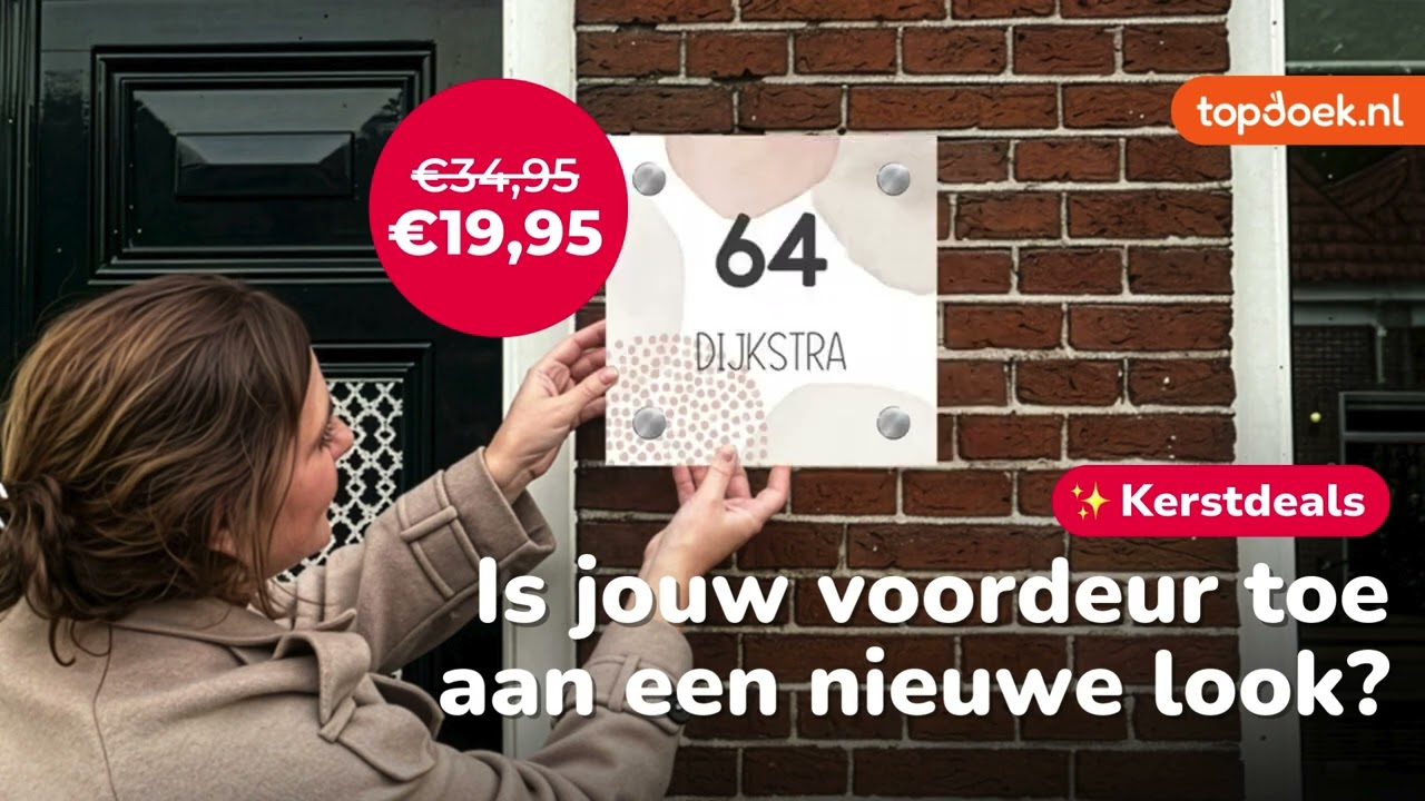 Naambordje voordeur | Topdoek | Kerstgif