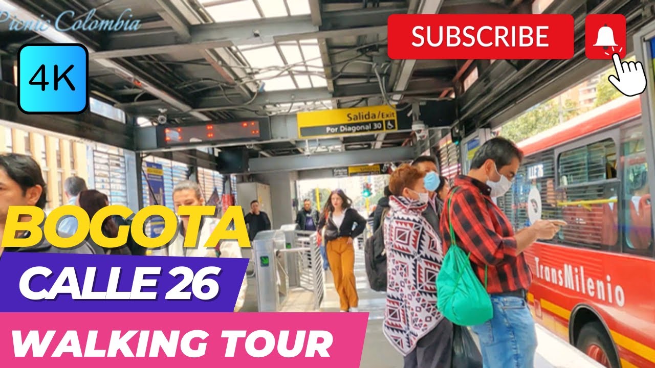 Estación Calle 26 walking tour recorrido pov Av Caracas Transmilenio (BOGOTA/COLOMBIA) 4K