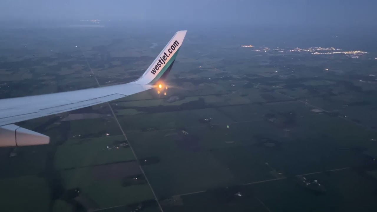 Westjet 737 Landing in Edmonton International Airport in June 2025