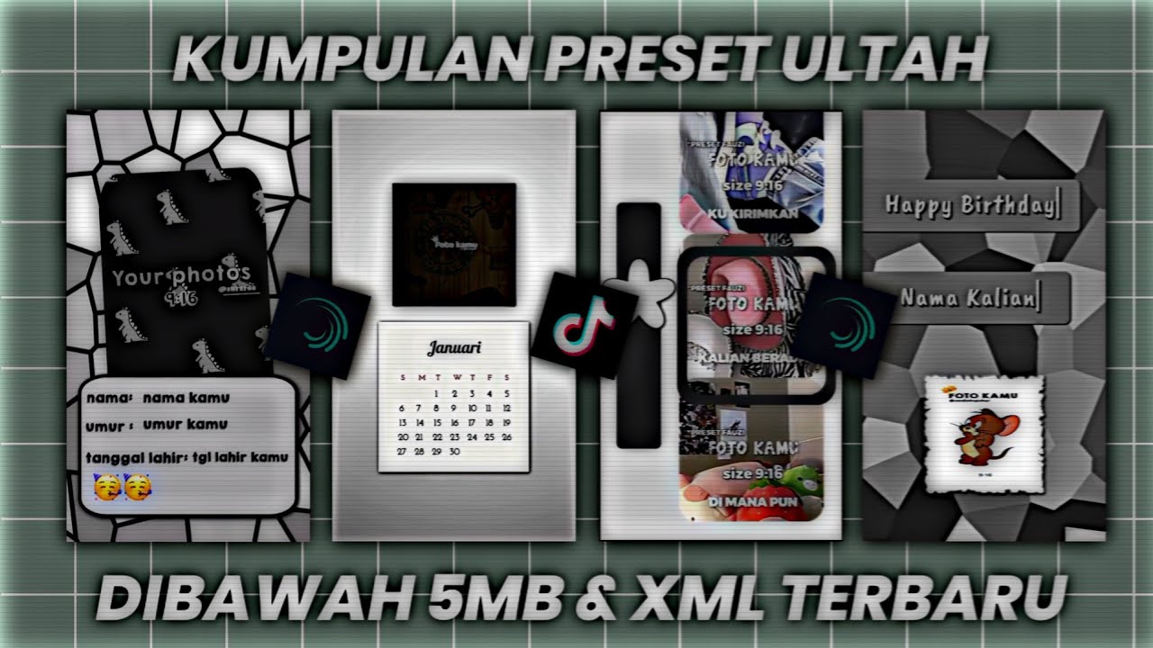 KUMPULAN TOP 10 PRESET ULANG TAHUN AESTHETIC X JEDAG JEDUG - DIBAWAH 5MB & XML