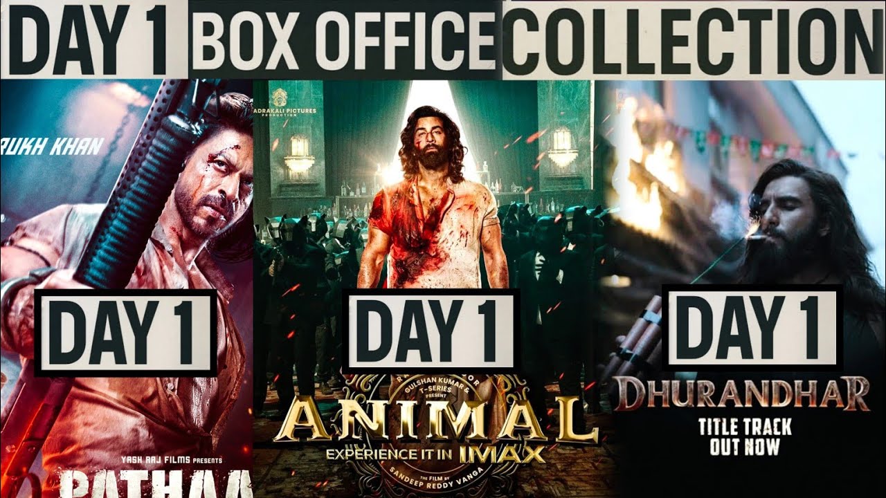 Pathaan Vs Animal Vs Dhurandhar Day 1 Box Office Collection Comparison | Dhurandhar Day 1 Collection