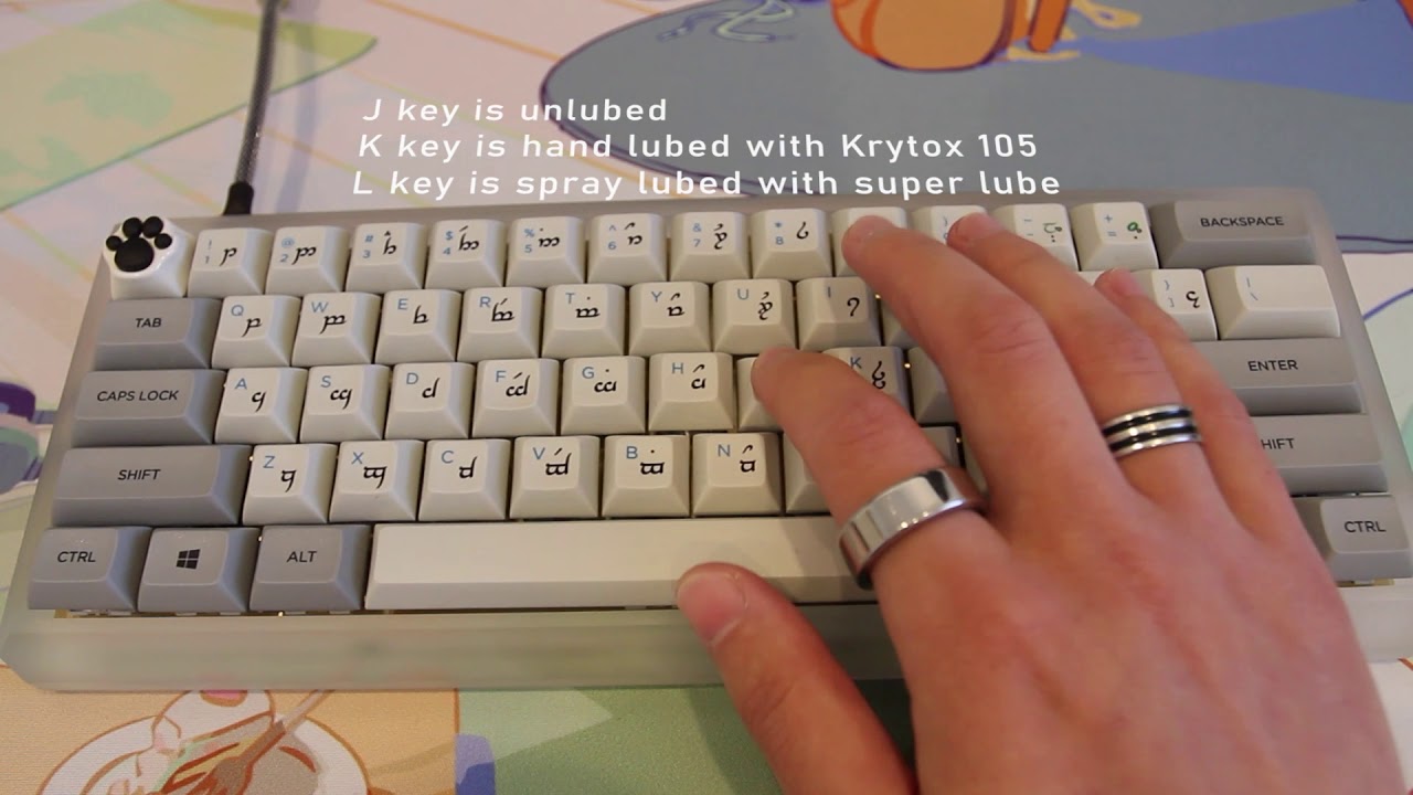 Gateron Milky Black Un-Lubed VS Hand Lubed VS Spray Lubed Sound Test