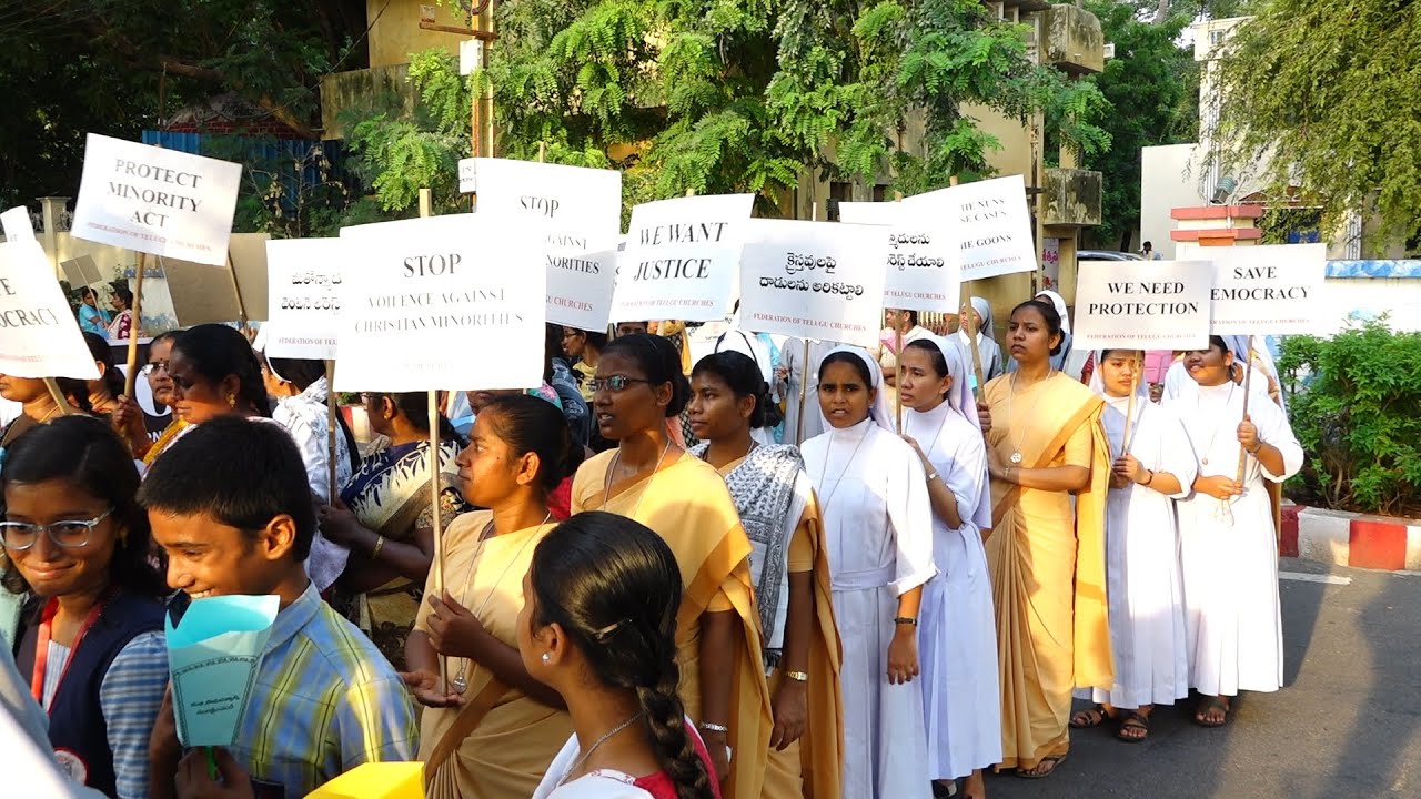 peace rally in vijayawada for Kerala nuns issue