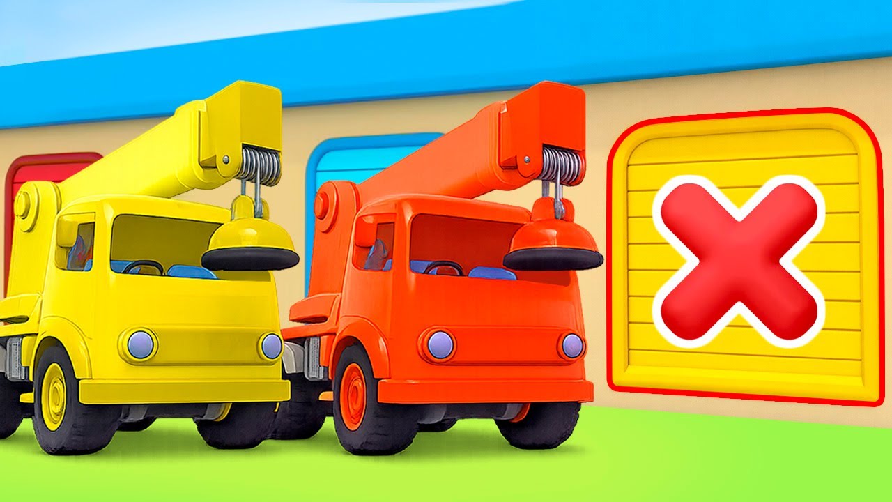 Nuevo garaje para los Vehículos de Servicio. Dibujos animados de carros