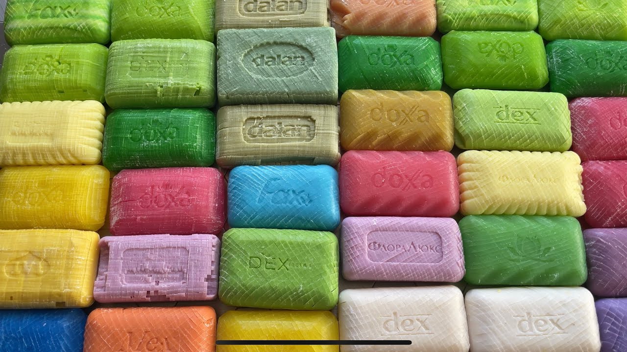 Asmr cutting diamonds and cubes on a small soap