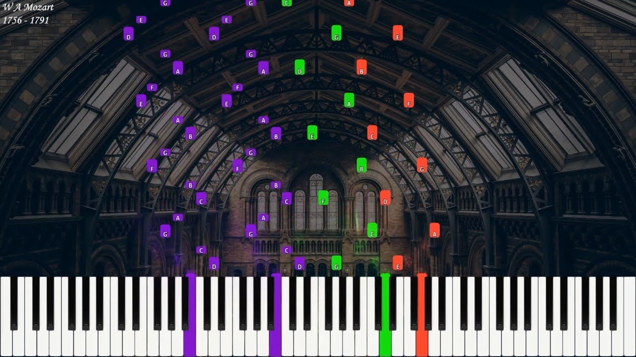 W A Mozart - Prelude and Fugue in C Major K394 | Piano Synthesia | Library of Music