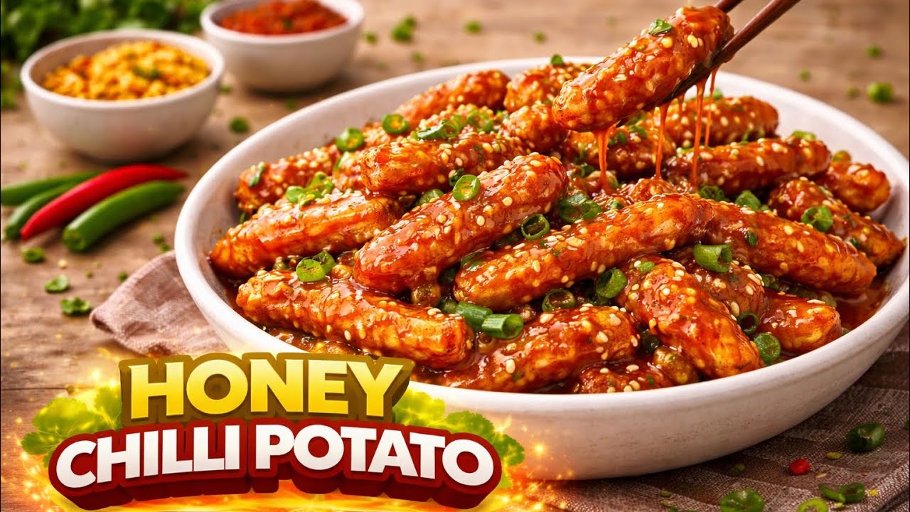 Crispy Honey Chilli Potato | Perfect Indo-Chinese Snack