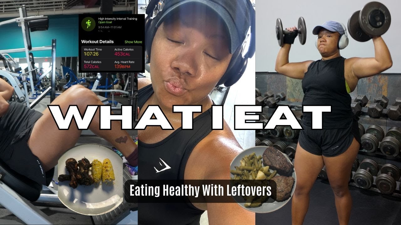 WHAT I EAT IN A DAY - LEFTOVER EDITION | HIGH PROTEIN, EASY MEALS