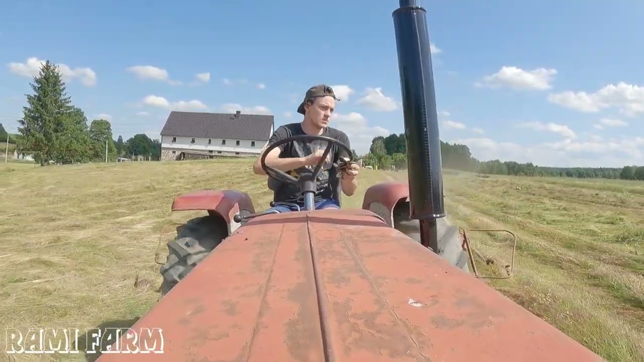 Koszenie trawy na siano Zetor 5011 i Ursus C360