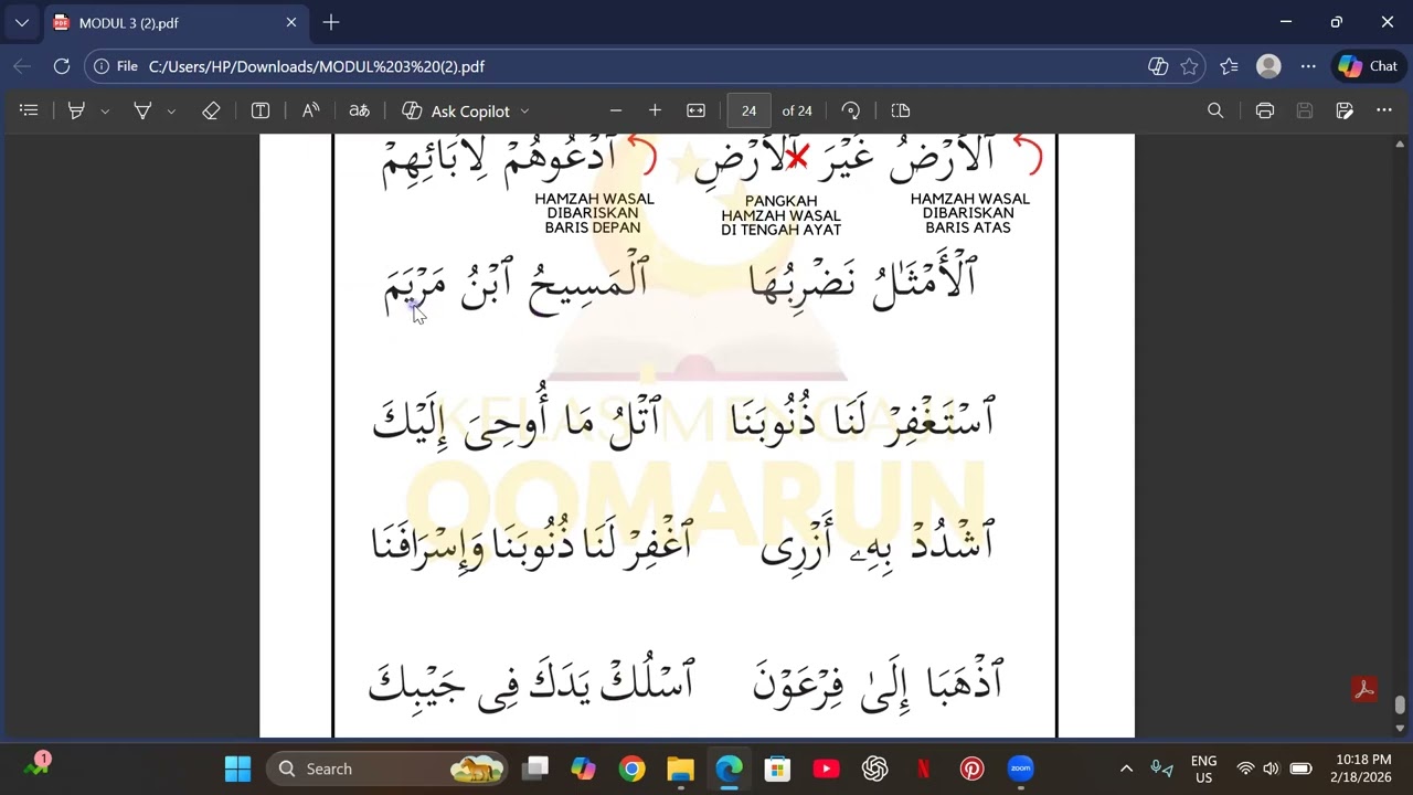 18/2/2026 MODUL 3 MINGGU 4 MS 21 - 23 ulangkaji