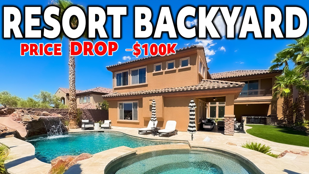 UNBELIEVABLE Las Vegas Home for Sale | GUARD Gated | RESORT Backyard w/ Pool Waterfall and Kitchen
