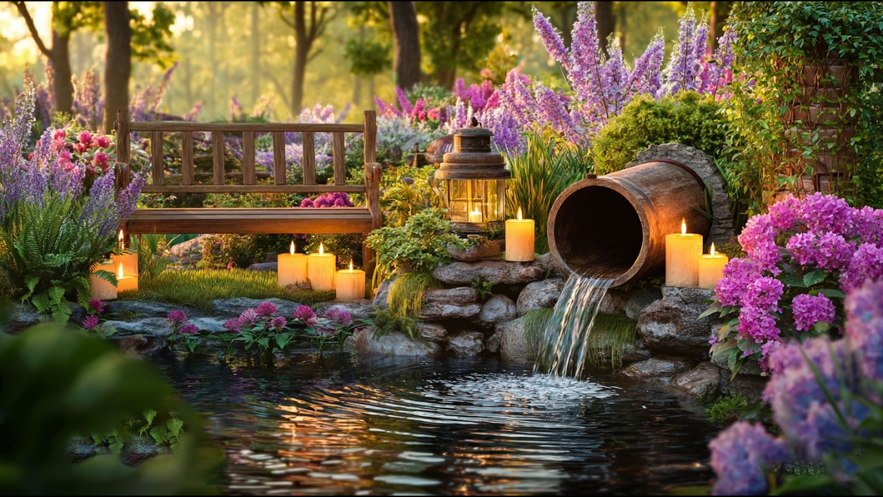Relaxing Piano with Bamboo and Water Sounds | Meditation, Healing and Calming Nature Ambience Music