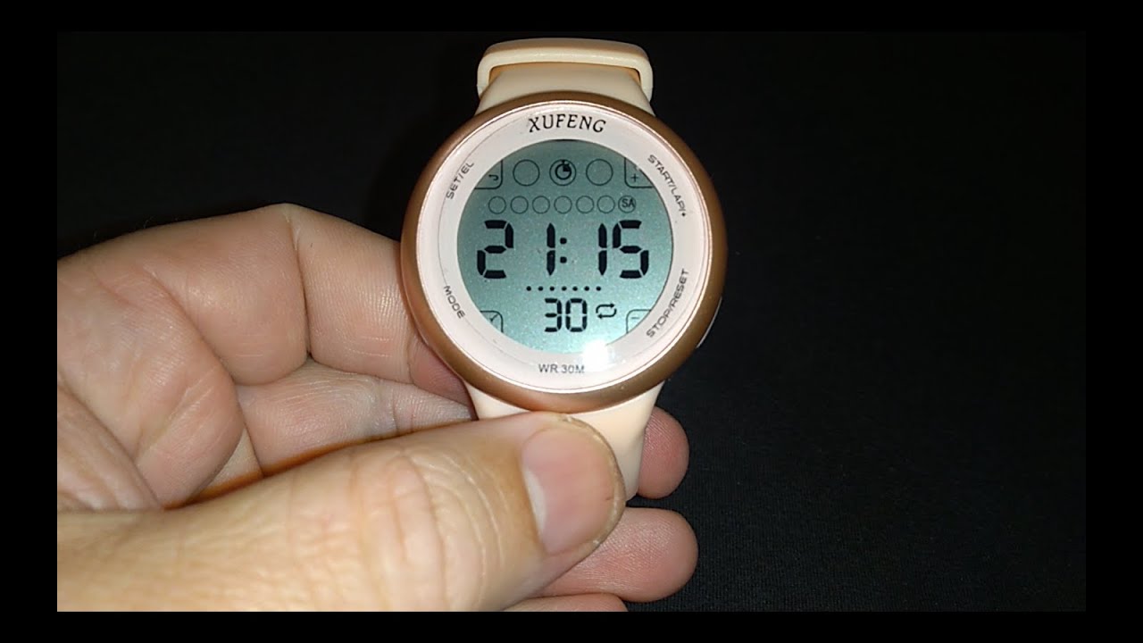 Relogio Xufeng fm0018 - Configurações e ajustes de hora e alarme