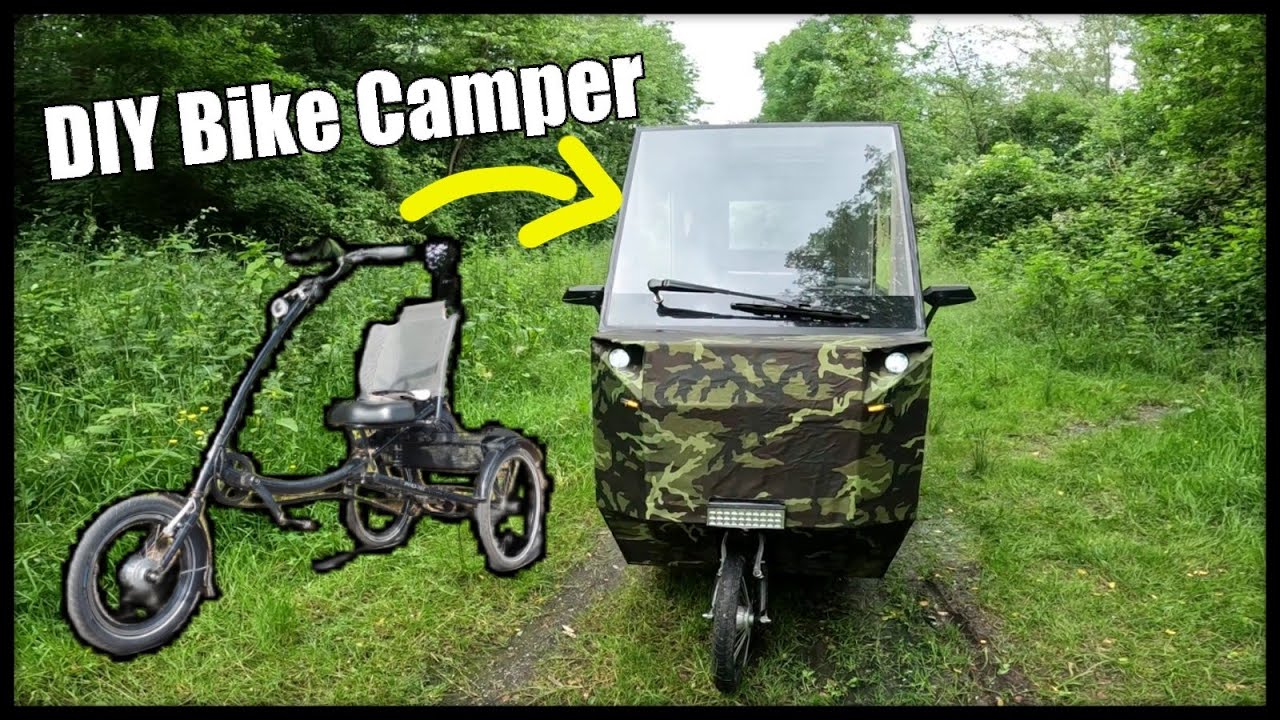 E-Bike Micro Camper in Mühevoller Handarbeit selbst gebaut / Velocar V2 Tarn Trike Camper DIY Aufbau
