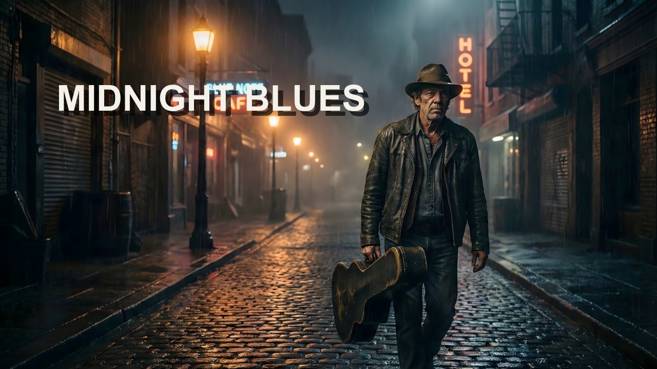 Midnight Blue Note | Dark Rain Blues Guitar in the City