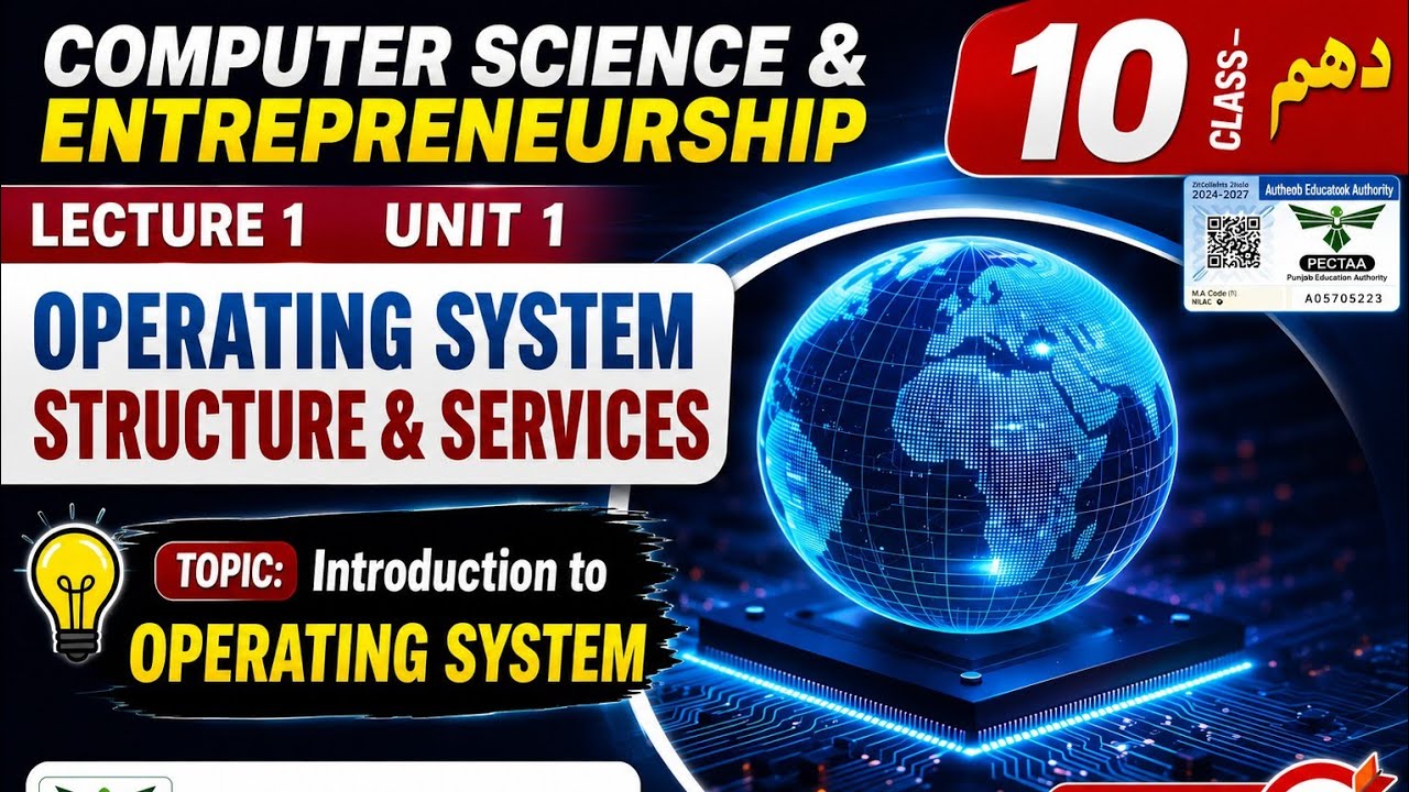 Class 10 Computer Science Chapter 1 | Introduction to Operating System Lecture 1 | New Book 2026