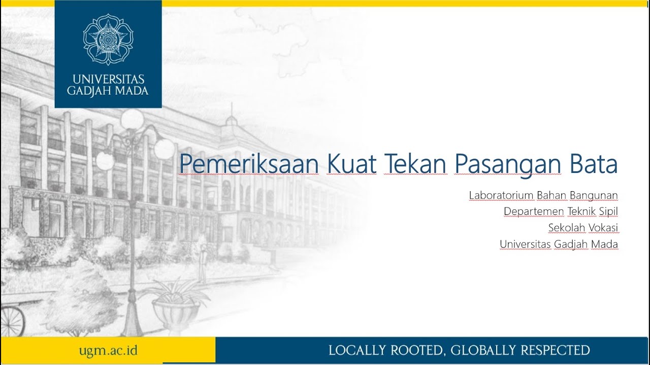 Pemeriksaan Kuat Tekan Pasangan Bata
