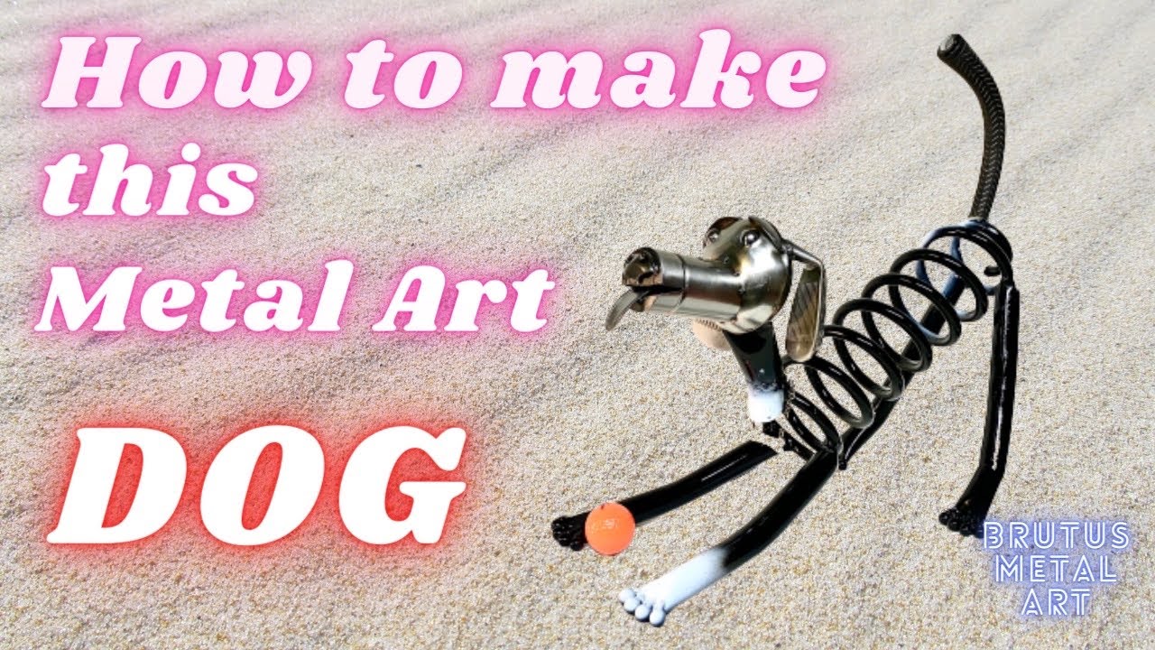 Metal Art Dog Sculpture
