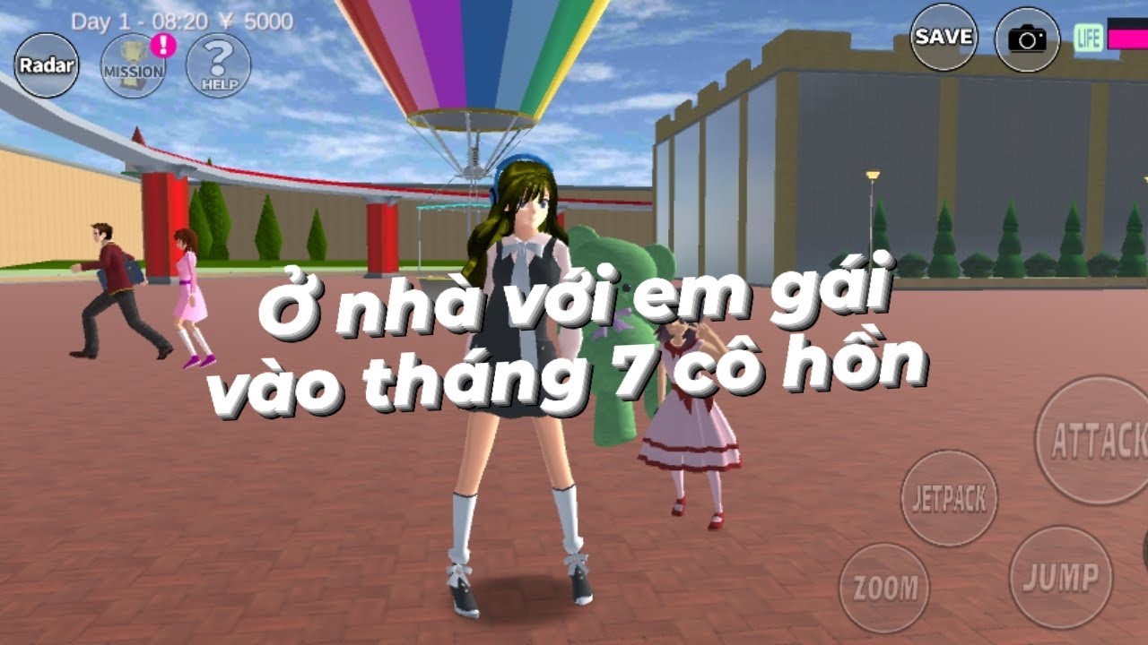 ở nhà cùng em gái vào tháng 7 cô hồn sẽ sảy ra những gì #Rinny #sakuraschoolsimulator