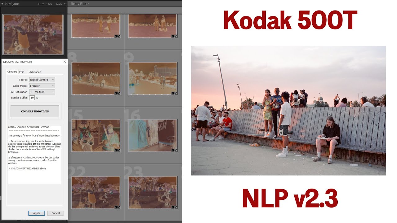 Negative Lab Pro v2.3 — конвертация Kodak Vision3 500T