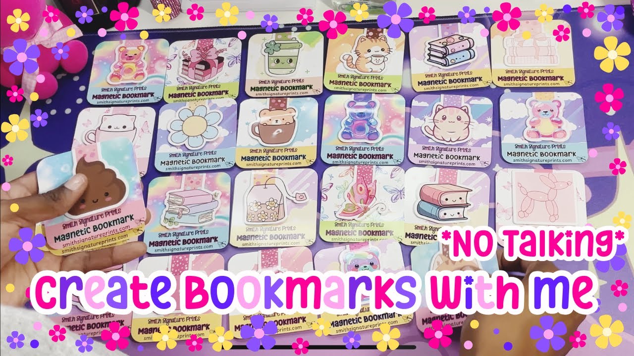 Small Business | Let's Create Magnetic Bookmarks | NO TALKING | Bookmark Restock | Aesthetic