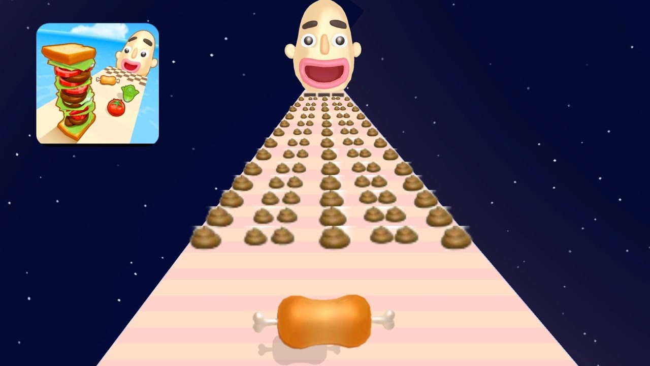 Sandwich Runner - Runner Game 🆚 NUMBER MASTER Run & Merge (1Q = 100,000,000,000,000) 2048 Gameplay.