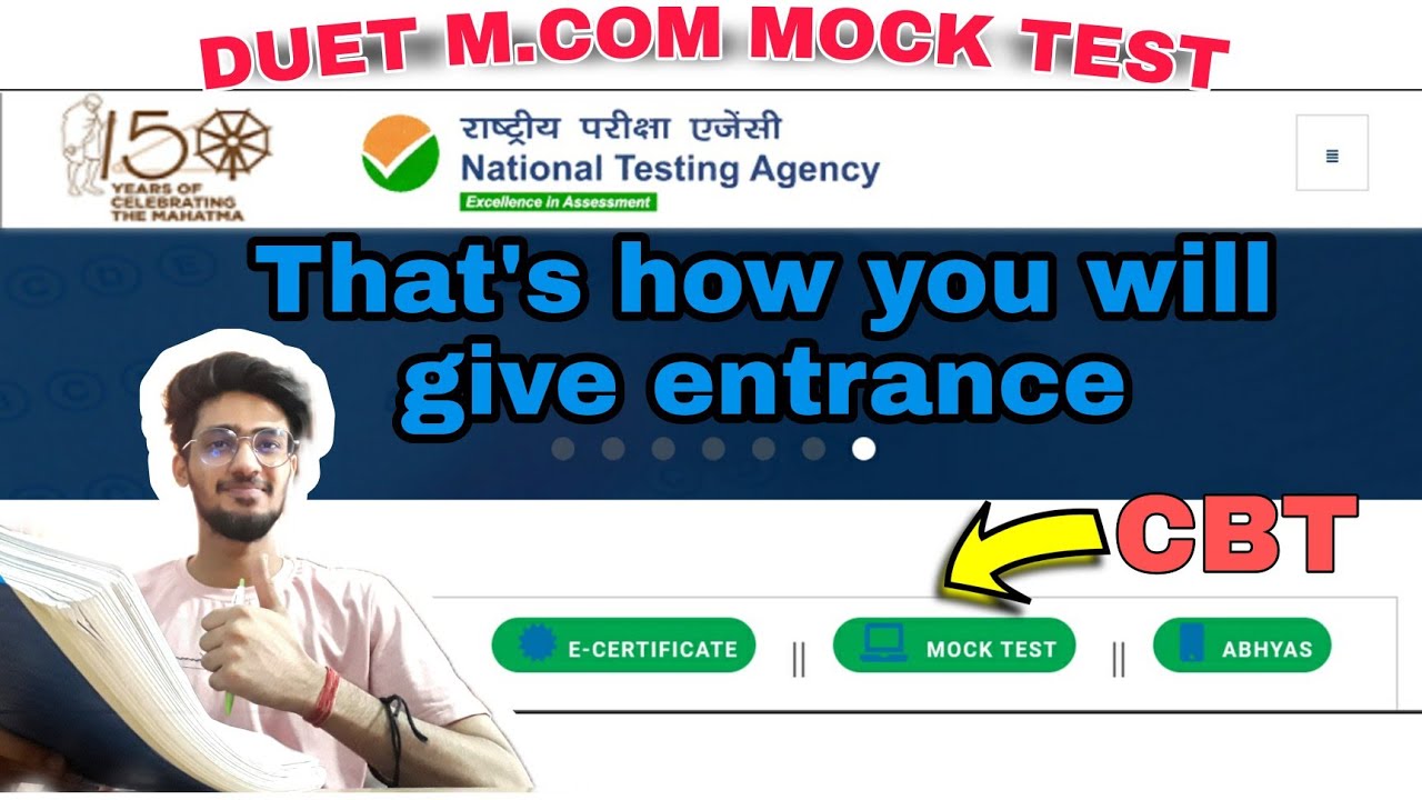 DUET M.COM MOCK TEST By NTA | Actual exam experience | DUET PG 2022 |Delhi university| D.U COMMERCE