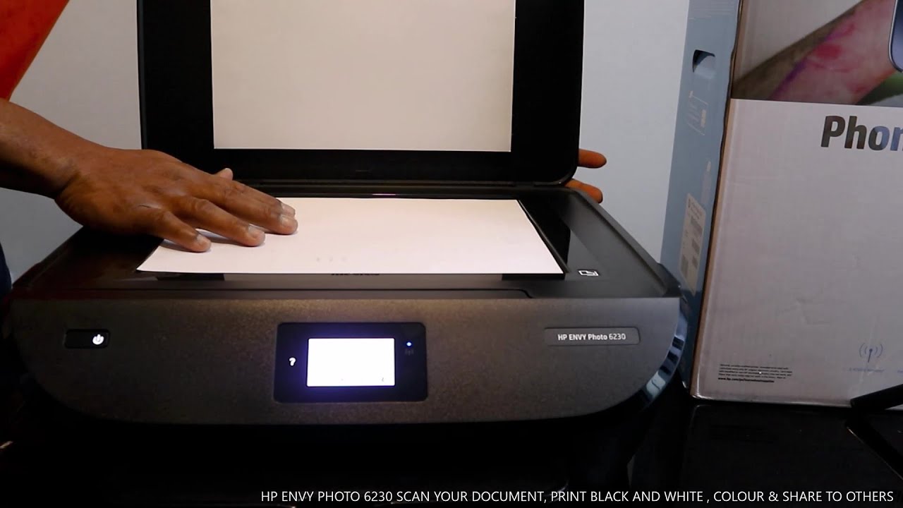 HP ENVY PHOTO 6230 SCAN YOUR DOCUMENT, PRINT BLACK AND WHITE , COLOUR & SHARE TO OTHERS