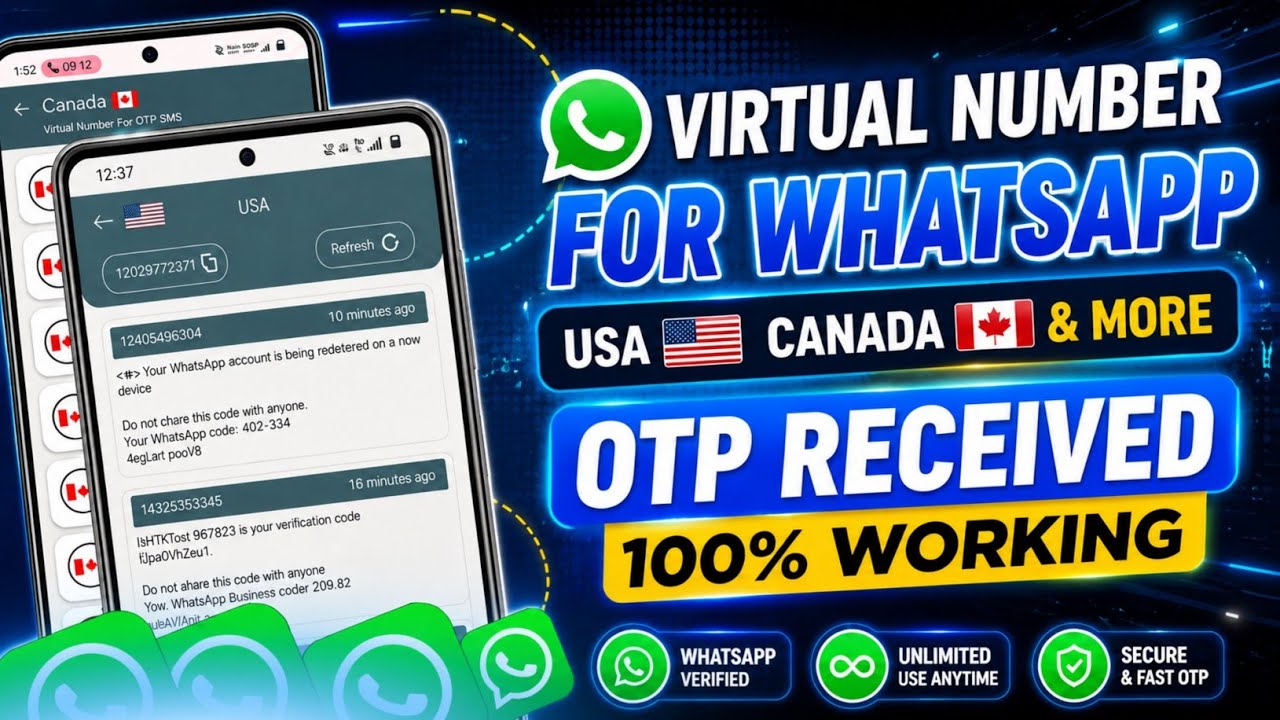 Free Virtual WhatsApp Number | How to create a fake WhatsApp in 2026 | How to create USA virtual ...