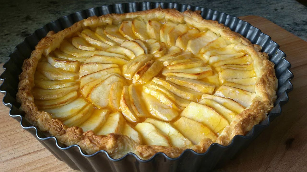 Tarta de manzana con hojaldre