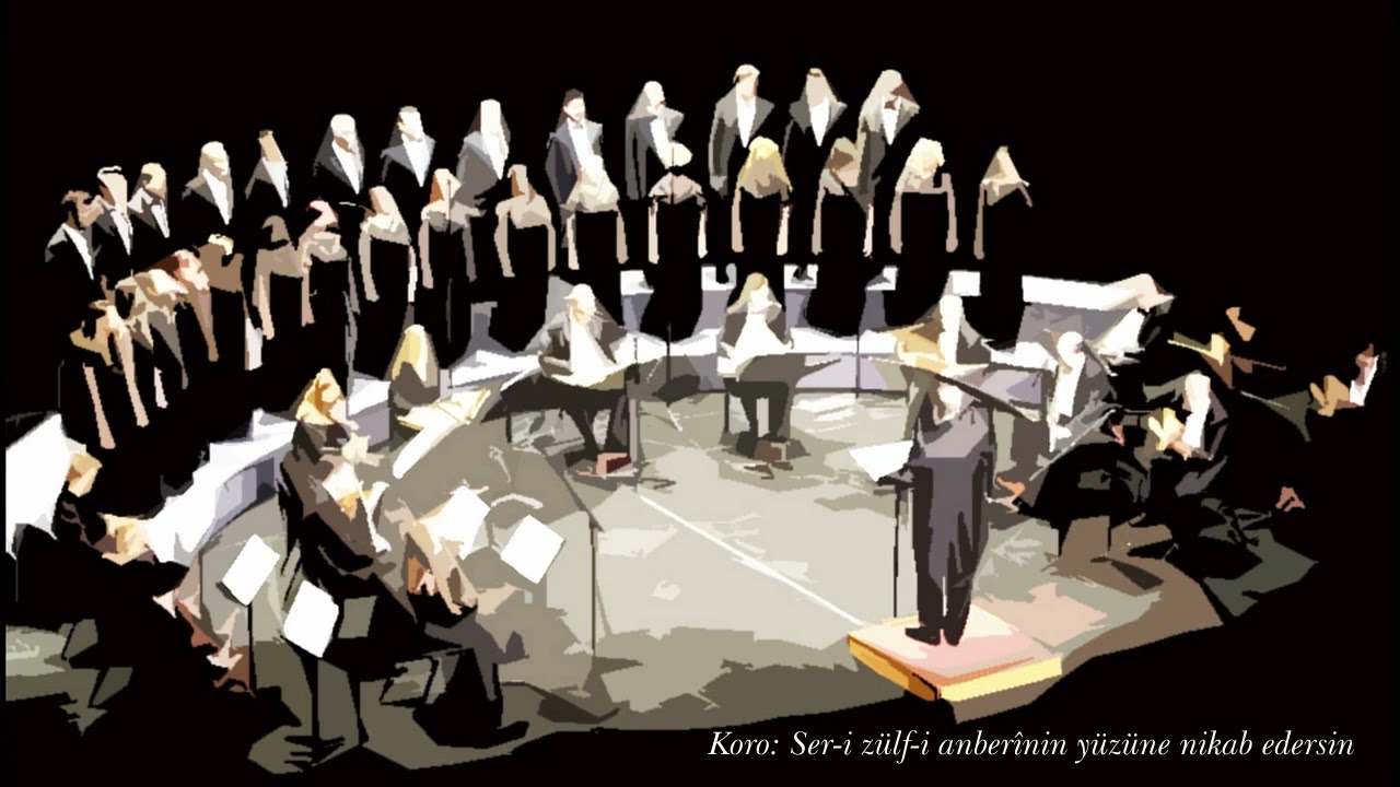 Koro ~ Ser-i zülf-i anberînin yüzüne nikab edersin