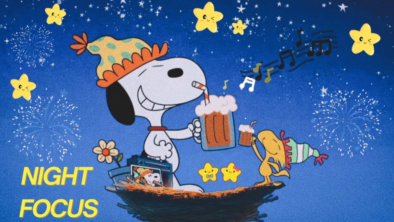 Snoopy’s Night Power Hour 🎧 Laser Focus & Study ✨